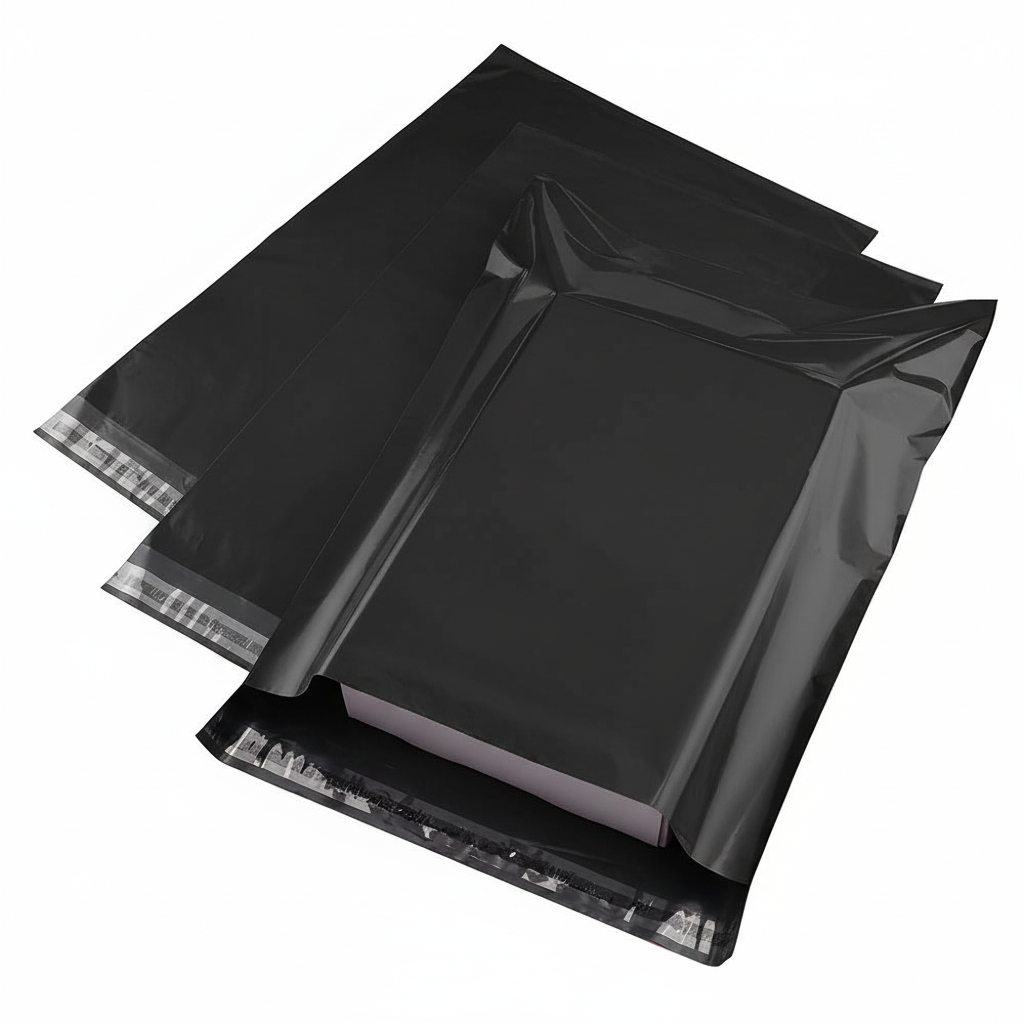 Colored Poly Courier Cover with POD- Black