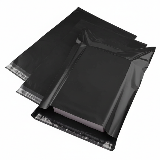 Colored Poly Courier Cover with POD- Black